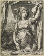 TvB G 2487
<br/>
Jael en Sisera
<br/>
<em>Saenredam, Jan (ca. 1565/1566-1607)</em>
